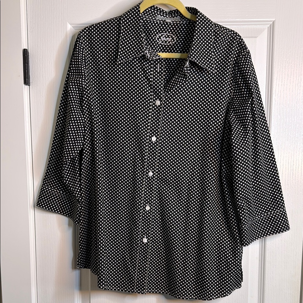 Black and White Polka Dot Shirt
